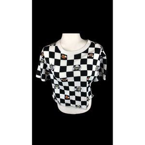 Tom & Jerry Checkered Crop Top Ladies X-Large